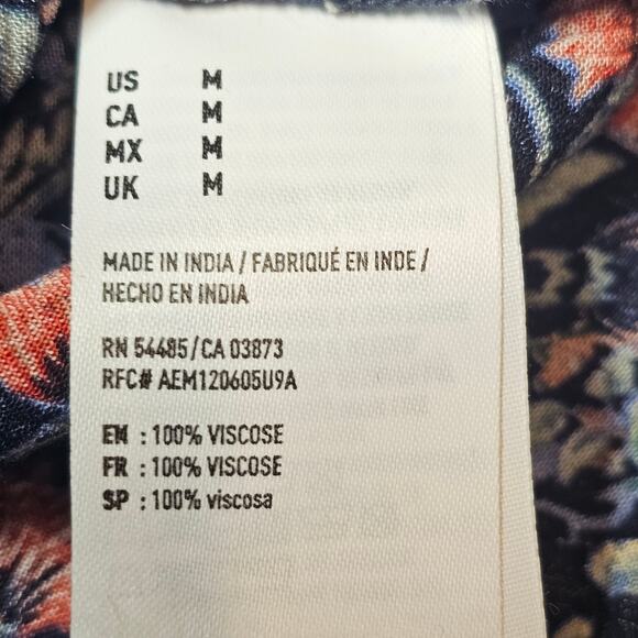 American Eagle Outfitters Long Sleeve Floral Boho Romper Size M - Picture 9 of 11